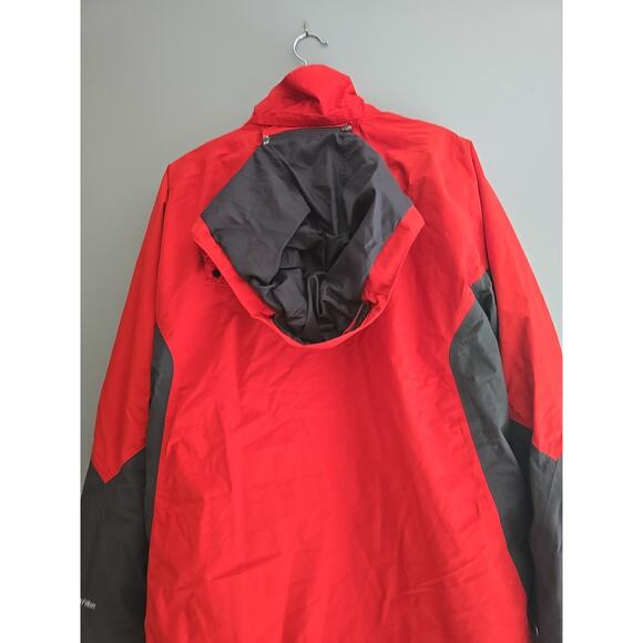 The North Face Hyvent Red Full Zip Hooded Lined Coat Warm Men's Size XL - Picture 3 of 9